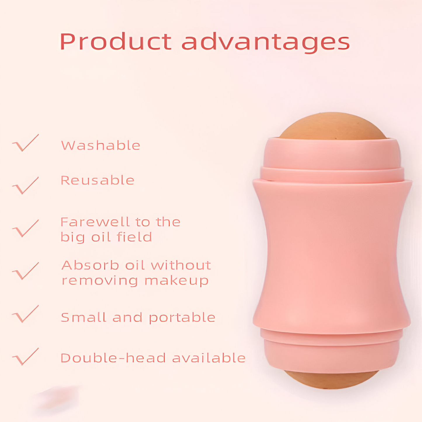 MatteGlow™ Volcanic Oil-Absorbing Roller – 2-Ball Reusable Face Tool for Shine-Free, Fresh Skin Anytime